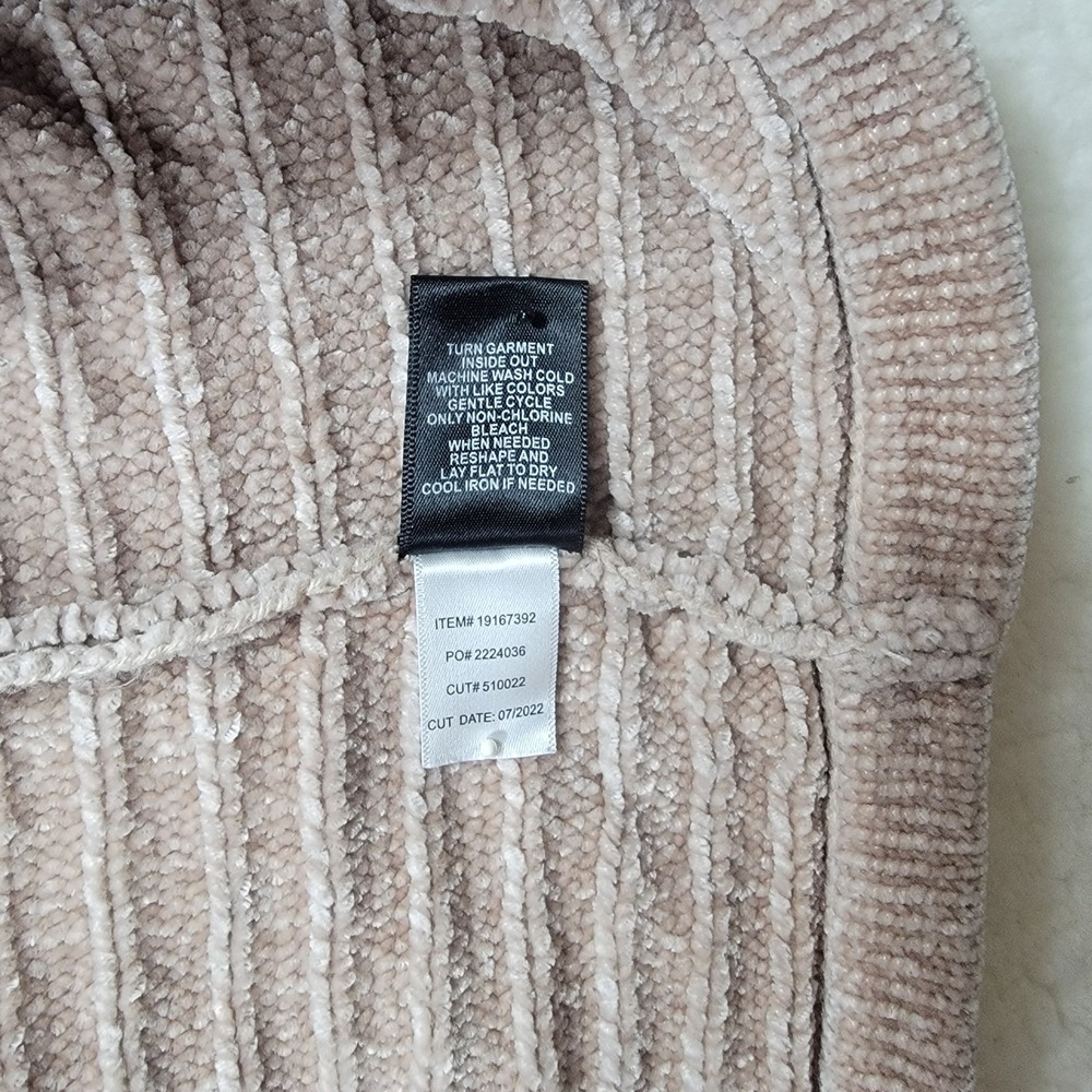 Torrid Cardigan  Sweater Womens 1 Tan Chenille Ribbed Batwing Open Front - Picture 7 of 8
